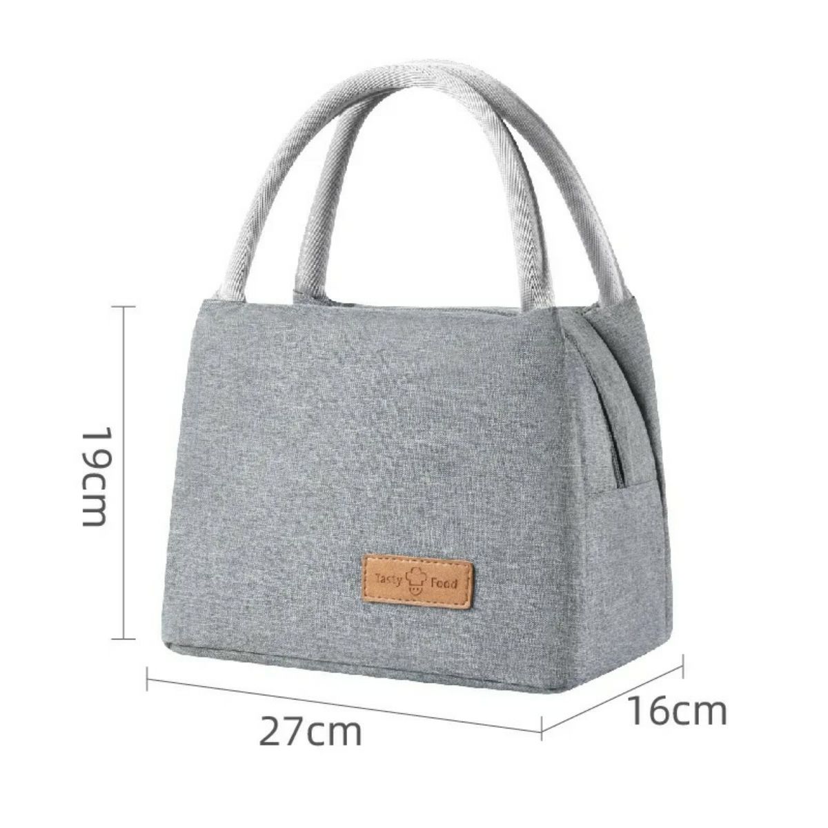 4LIFE - LONCHERA TÉRMICA PORTA COMIDA BOLSA ALMUERZO-GRIS