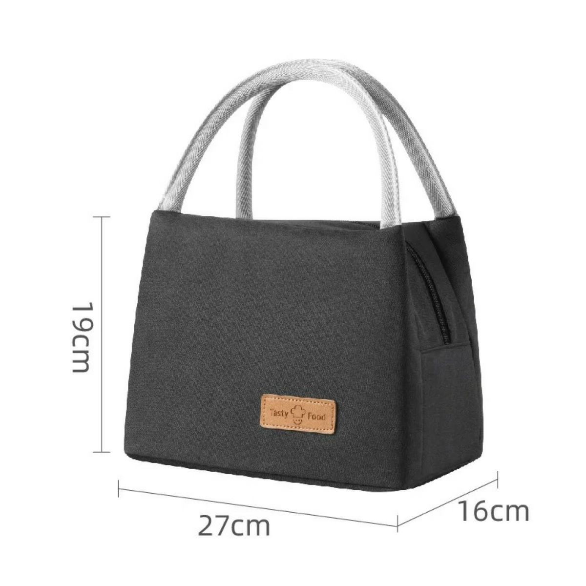 4LIFE - LONCHERA TÉRMICA PORTA COMIDA BOLSA ALMUERZO-NEGRO