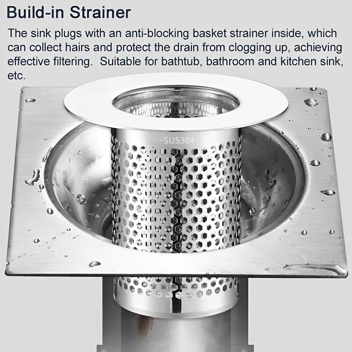 MILOPTS - Sifón Desagüe Lavamanos Con Filtro Recolector Sucieda X2und
