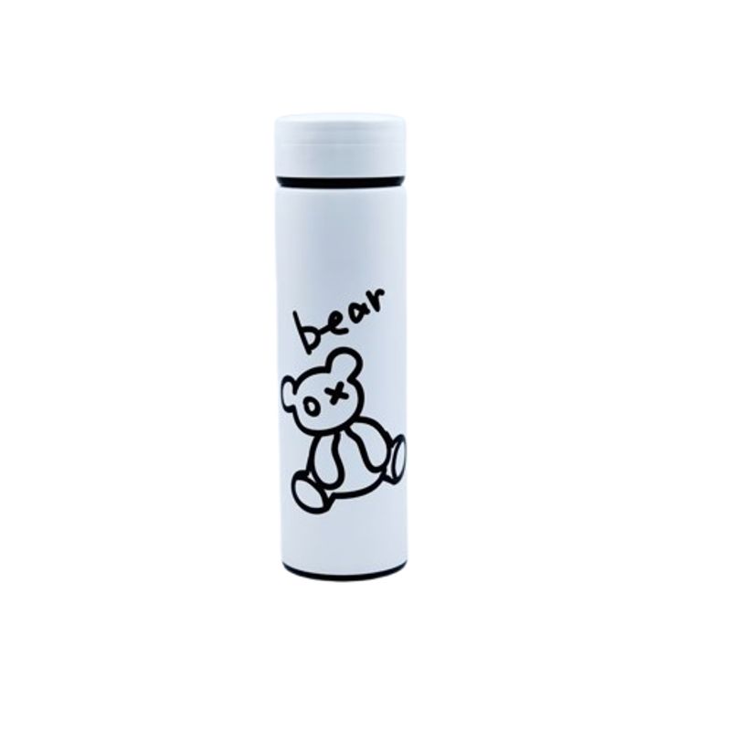 GENERICO - Termo Acero Inoxidable 500ml Kawaii Cute Estilo Oso Blanco