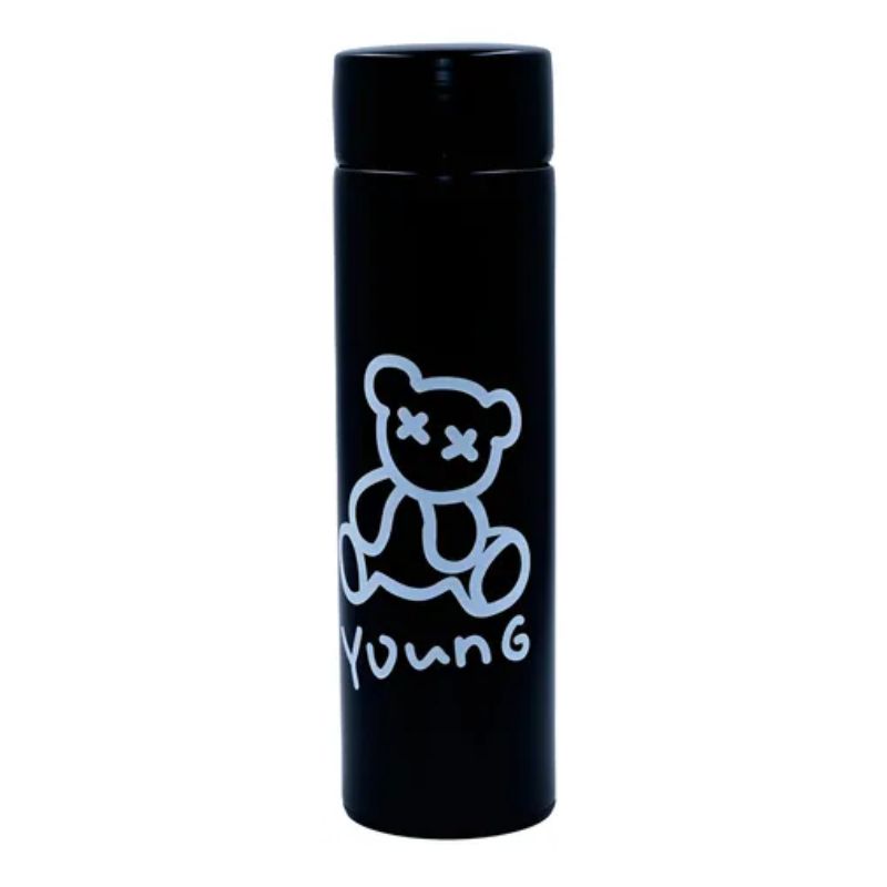GENERICO - Termo Acero Inoxidable 500ml Kawaii Cute Estilo Oso Negro