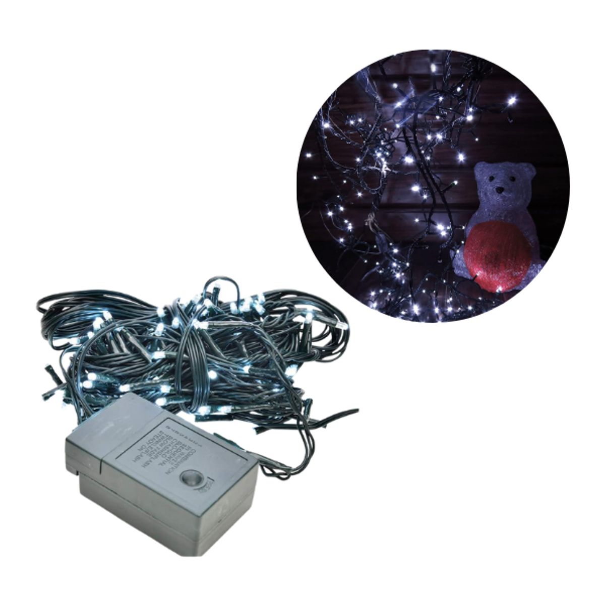 ADQUIERELO YA - Extensión Luz LED Lineal Blanca 100 Luces 7 Metros Cable Verde 1431