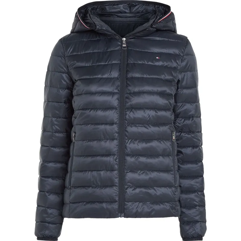 TOMMY HILFIGER - Chaqueta azul acolchada con logo bordado Tommy Hilfiger