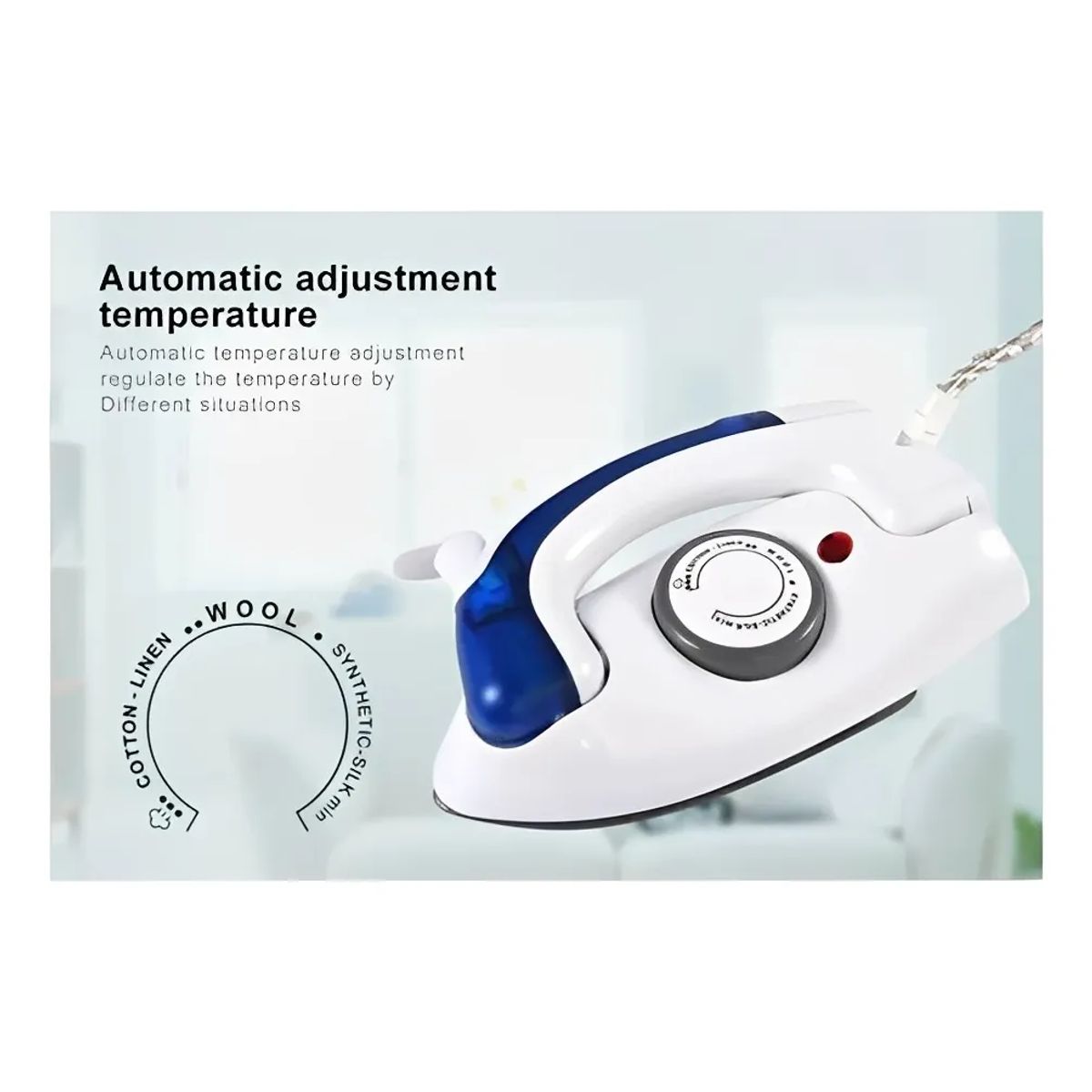 MILOPTS - Plancha Para Ropa Viaje Vapor Plegable Control Temperatura