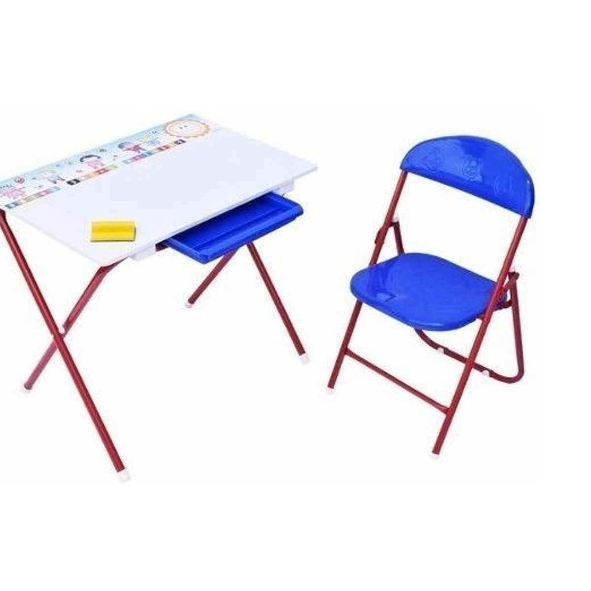 JUGANDO Y EDUCANDO - Juego Set Kinder Tablero Con Silla Y Accesorios Para Niños