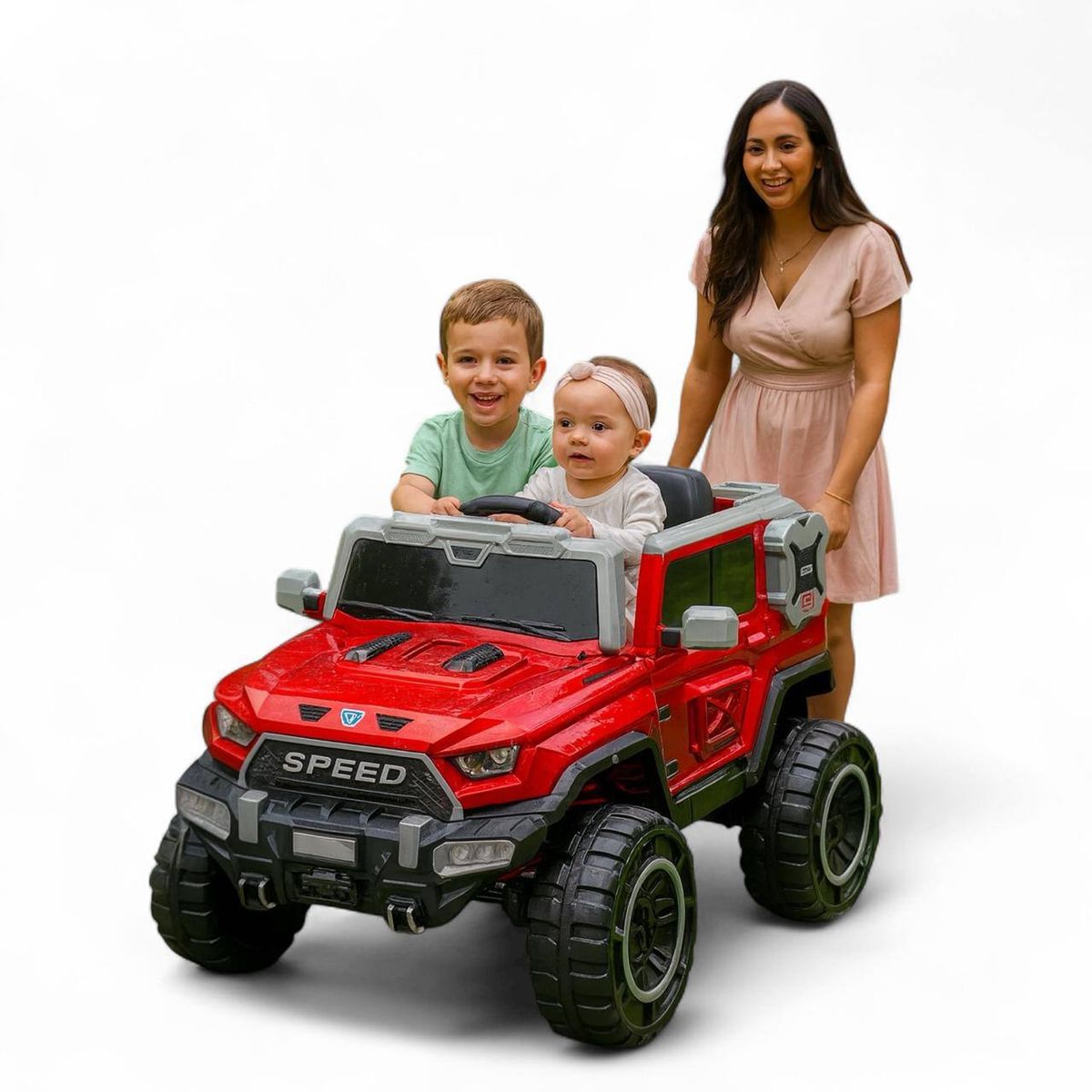 BRITOCHET - Carro Eléctrico Recargable Niño/Niña Llantas Gomas 4x4 1 a 8 Años REF BDM0922