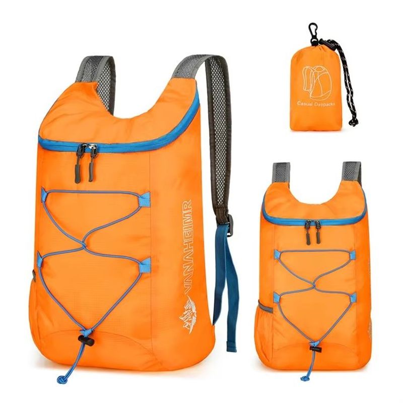 GENERICO - Maleta Mochila Bolsa Plegable Expandible Morral Impermeable Naranja