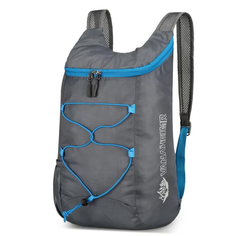 GENERICO - Maleta Mochila Bolsa Plegable Expandible Morral Impermeable Gris