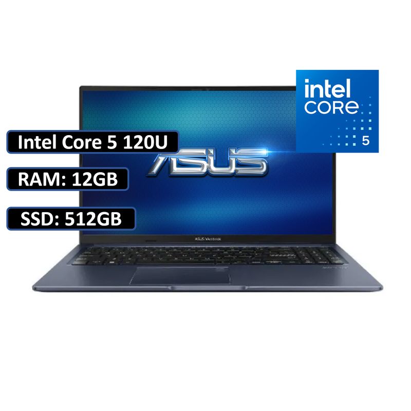 ASUS - PORTATIL ASUS X1504 INTEL CORE 5 120U RAM 12GB DDR4/ SSD 512GB M.2/ 15.6 / WIN11 HOME