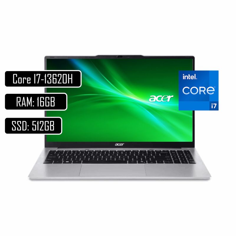 ACER - PORTATIL ACER AL15 INTEL CORE I7-13620H RAM 16GB DDR5 SSD 512GB M2 156 WIN11 HOME