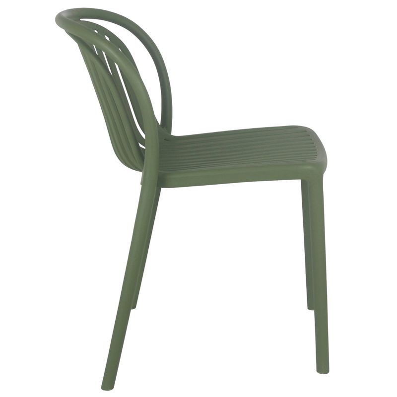 MOBLIHOUSE - Silla Comedor Padua Verde Silla Exterior Apilable Resistente