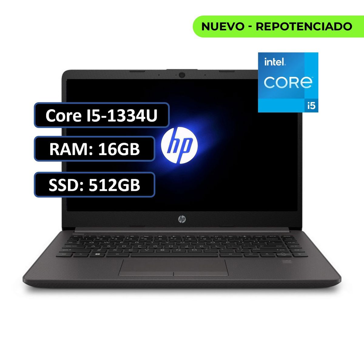 HP - PORTATIL HP 240 INTEL CORE I5 1334U /RAM 16GB DDR4/ SSD 512GB M.2/ 14/ WIN11 HOME