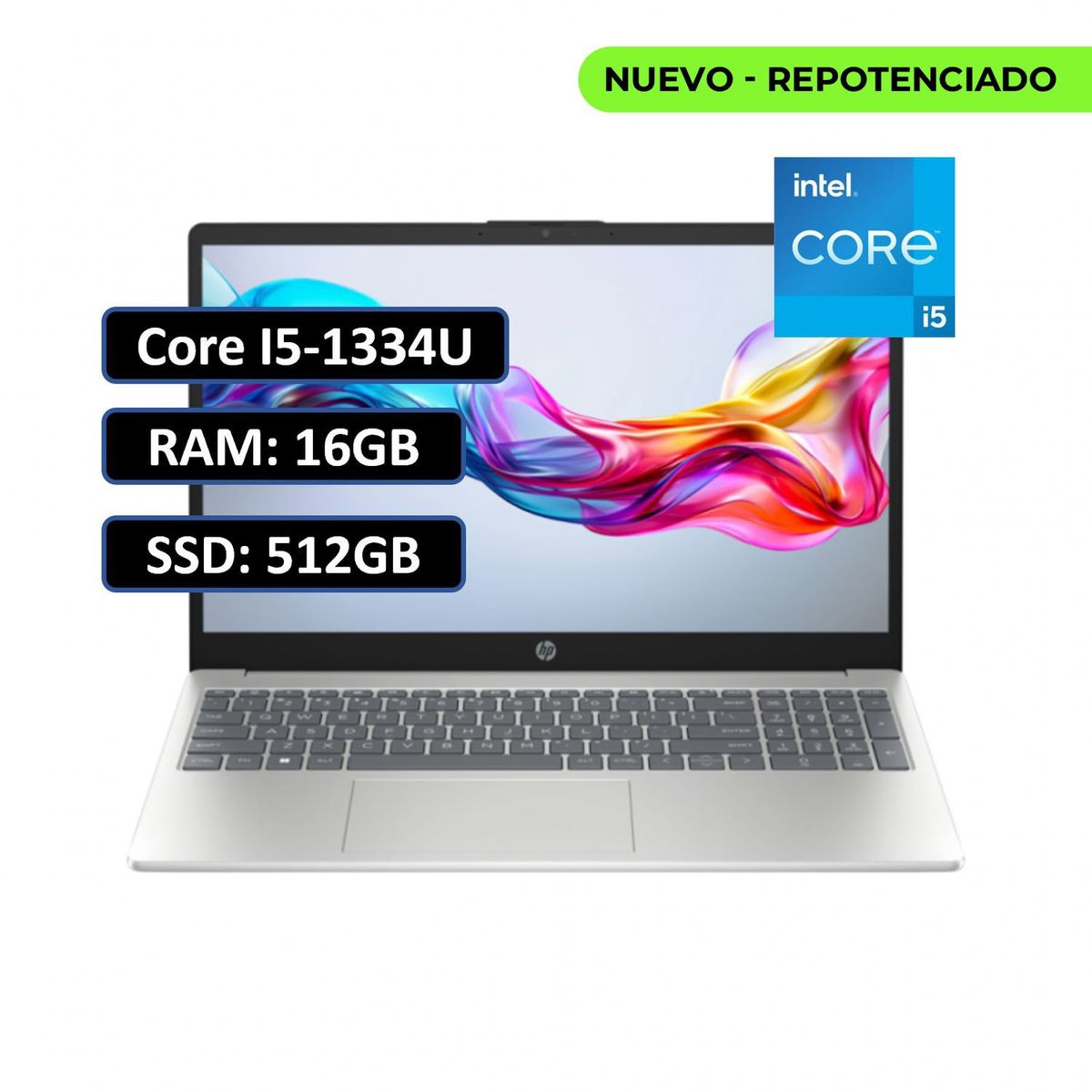 HP - PORTATIL HP 15 INTEL CORE I5 1334U/ RAM 16GB DDR4/ SSD 512GB M.2/ 15.6/ WIN11 HOME