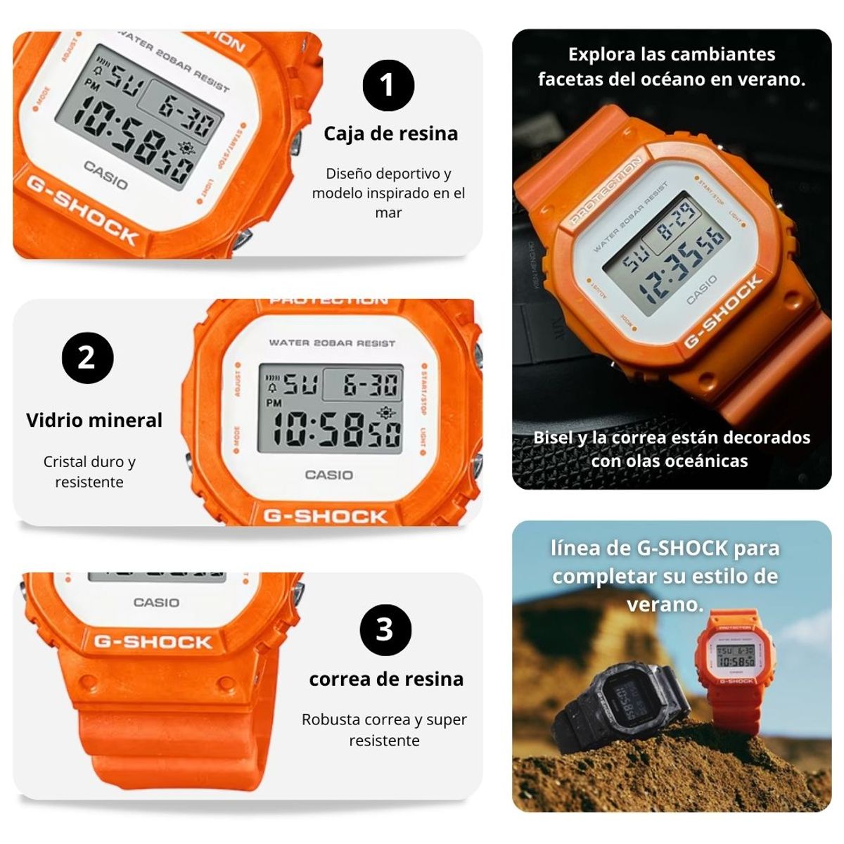 CASIO - Reloj Casio G-SHOCK DW-5600WS-4D Diseño Deportivo