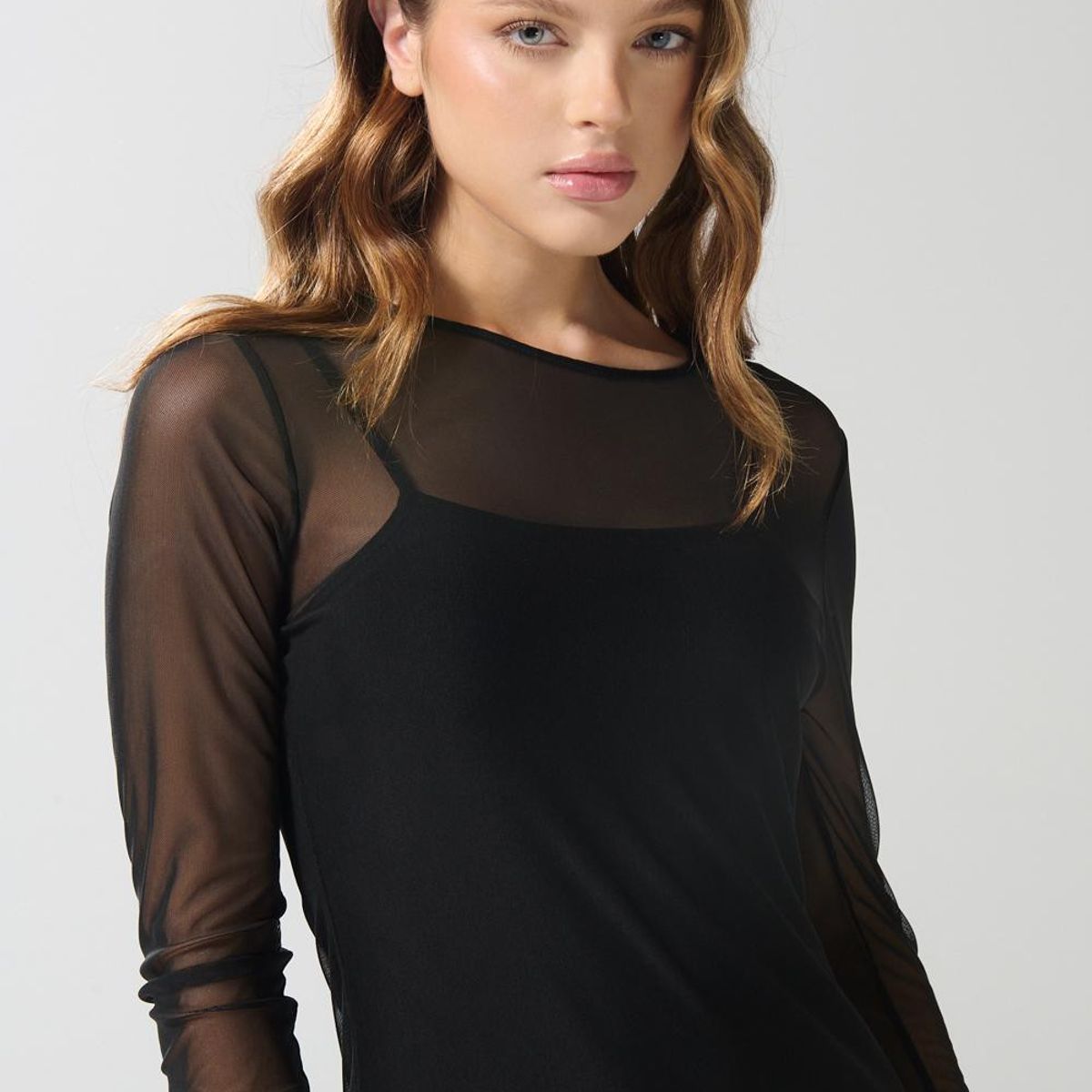 KOAJ - KOAJ VESTIDO MIDI EN MESH Mujer