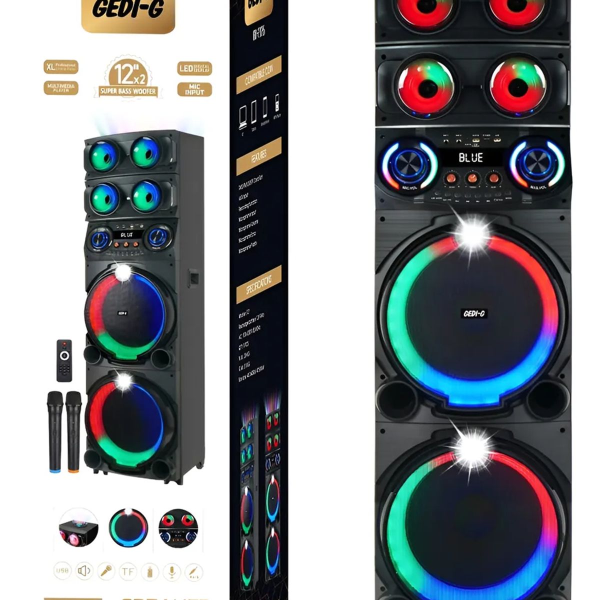 GENERICO - Parlante Bocina Sonido Micrófono Control Modelo GD-2126