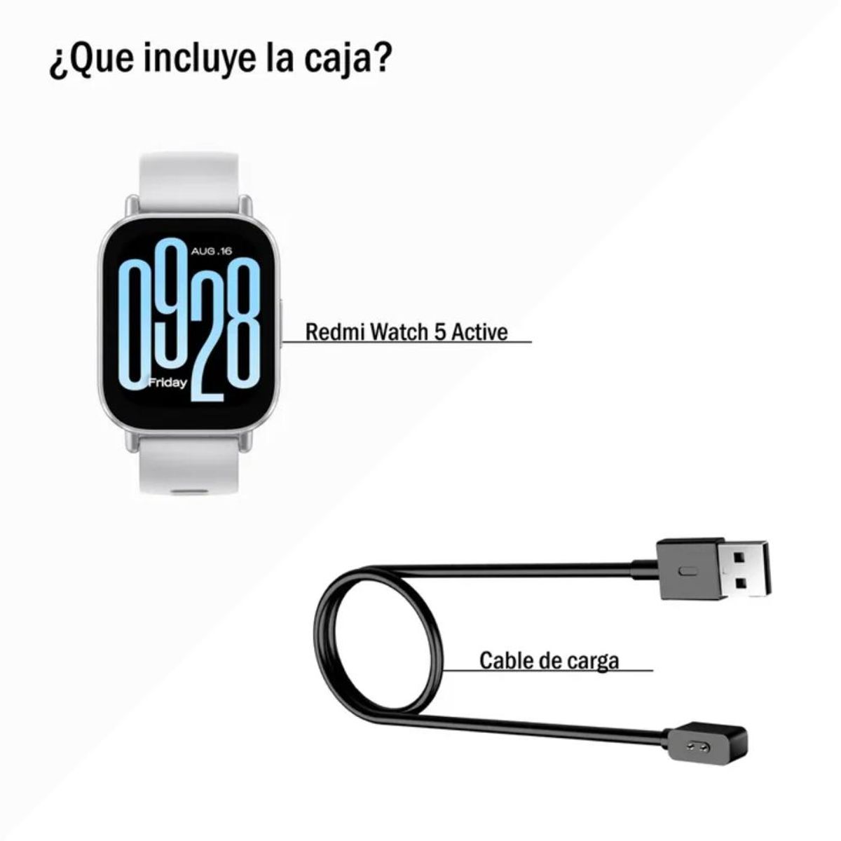 XIAOMI - Reloj REDMI Watch 5 Active 50.8mm Plateado
