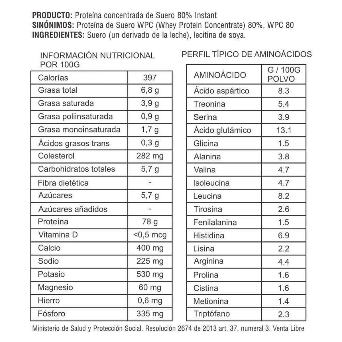 FORCE PERFORMANCE & HEALTH - Proteína Pura Sin Sabor Whey Protein Pura 2 lb