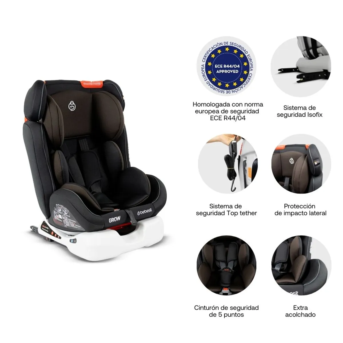 BEBESIT - Silla Canguru Luxe Dark Negro Bebesit.