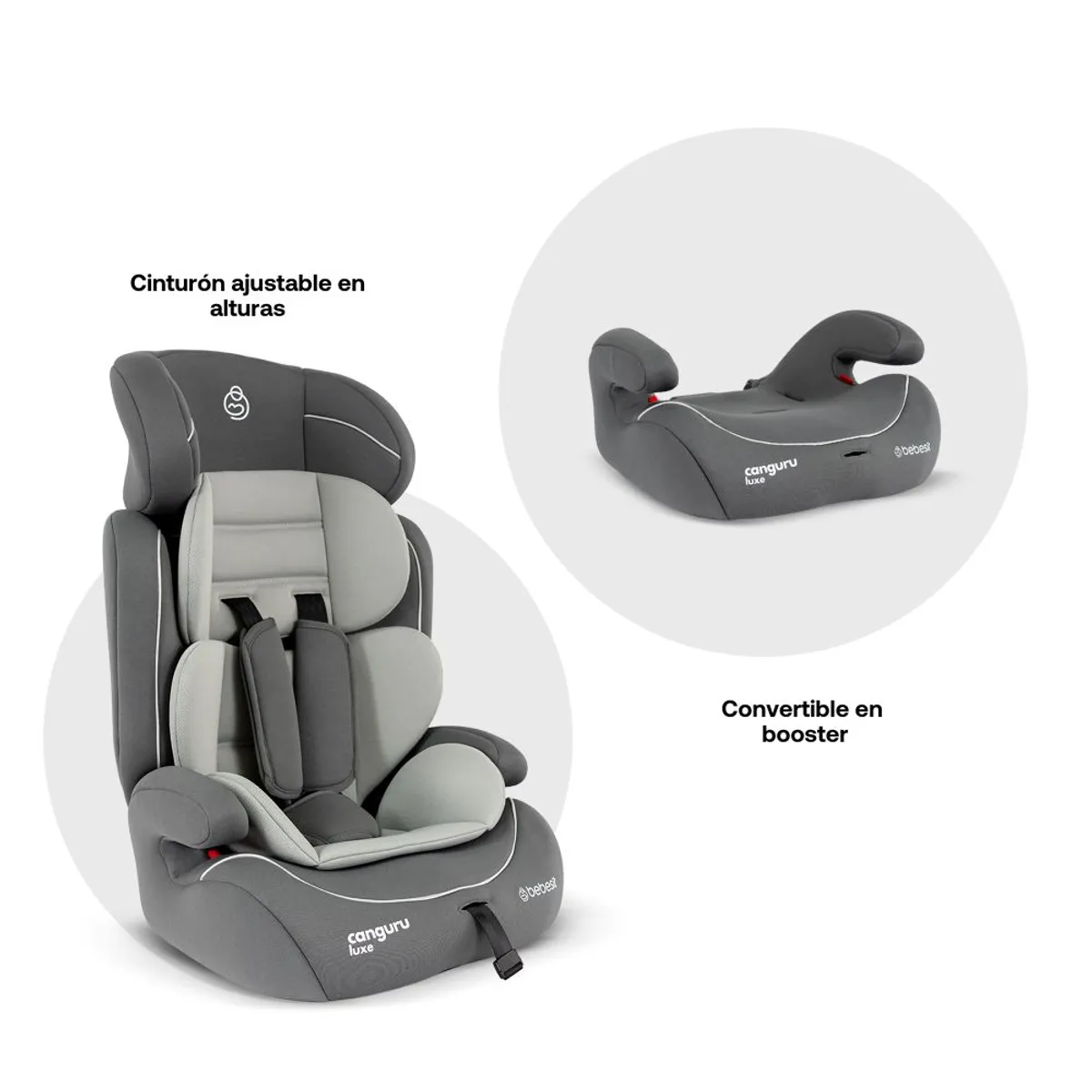 BEBESIT - Silla Bebe para carro Canguru Luxe Dark Gris Bebesit.