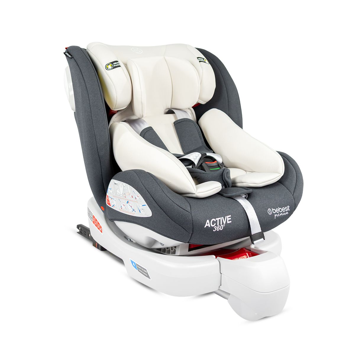 BEBESIT - Sillas para carro Bebe Active 360 Isofix Grupo 0-1-2-3