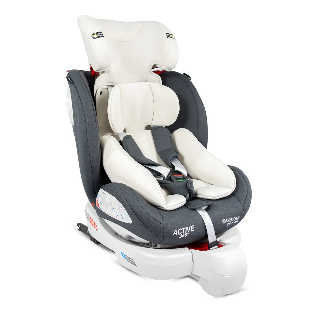 BEBESIT - Sillas para carro Bebe Active 360 Isofix Grupo 0-1-2-3