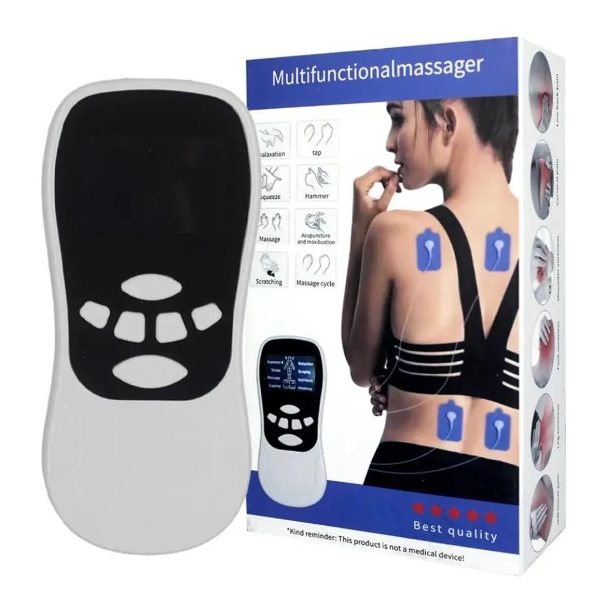 GENERAL - Masajeador Gimnasia Pasiva 8 Electrodos Inalámbrico