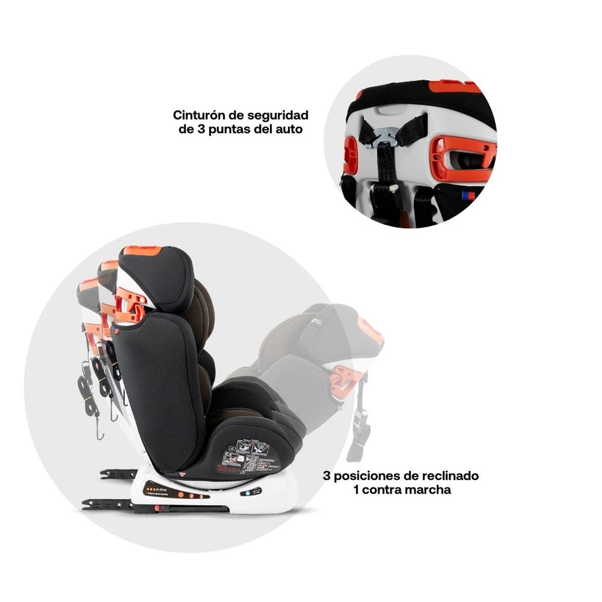 BEBESIT - Silla Auto Grow Isofix Negro Bebesit.