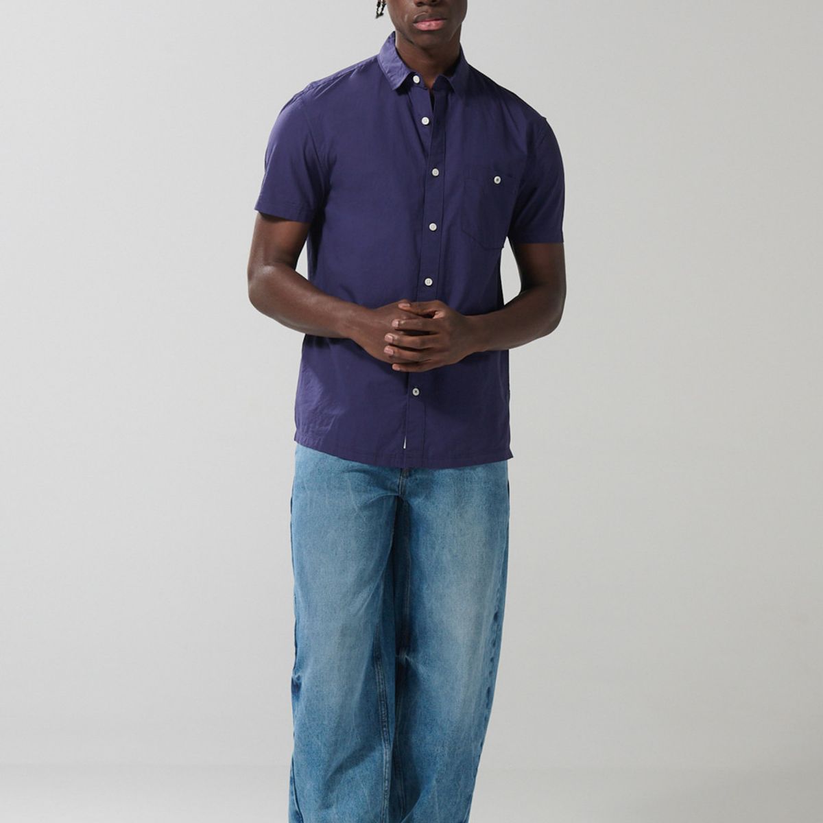 KOAJ - KOAJ Camisa sport collar manga corta en colores solidos de t Hombre