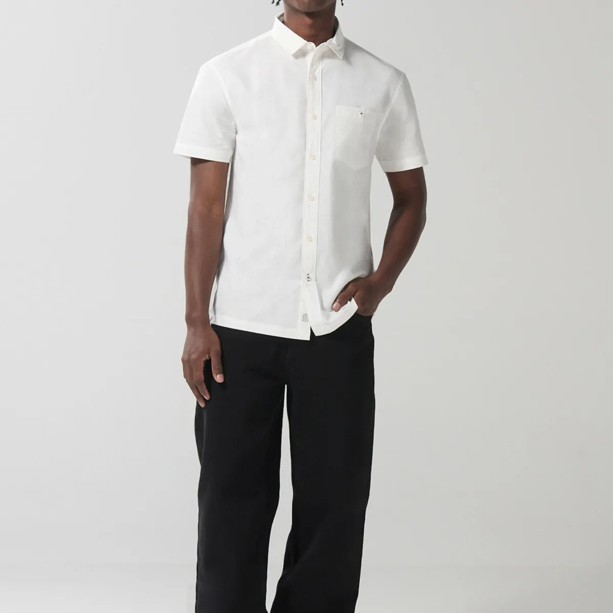 KOAJ - KOAJ Camisa sport collar manga corta en colores solidos de t Hombre