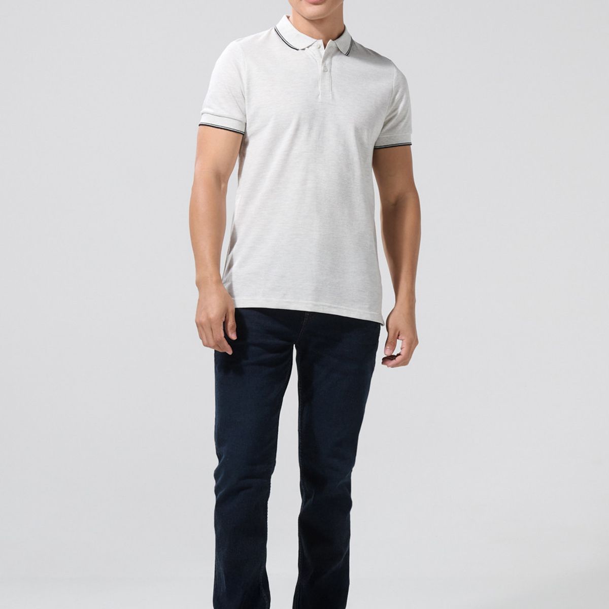 KOAJ - KOAJ Camiseta Polo unicolor con cuello y puños tejido Hombre