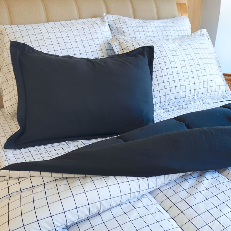 STANZIA HOME - Tendido Acolchado Cuadros Nordico - Cama Doble 140