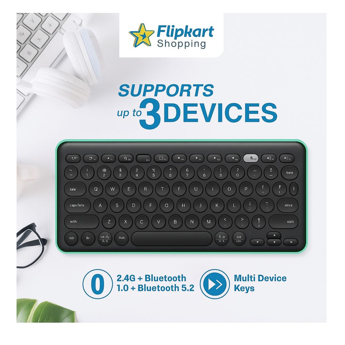 GENERICO - Teclado Inalambrico Silencioso De 3 Modos Fd Business K931T