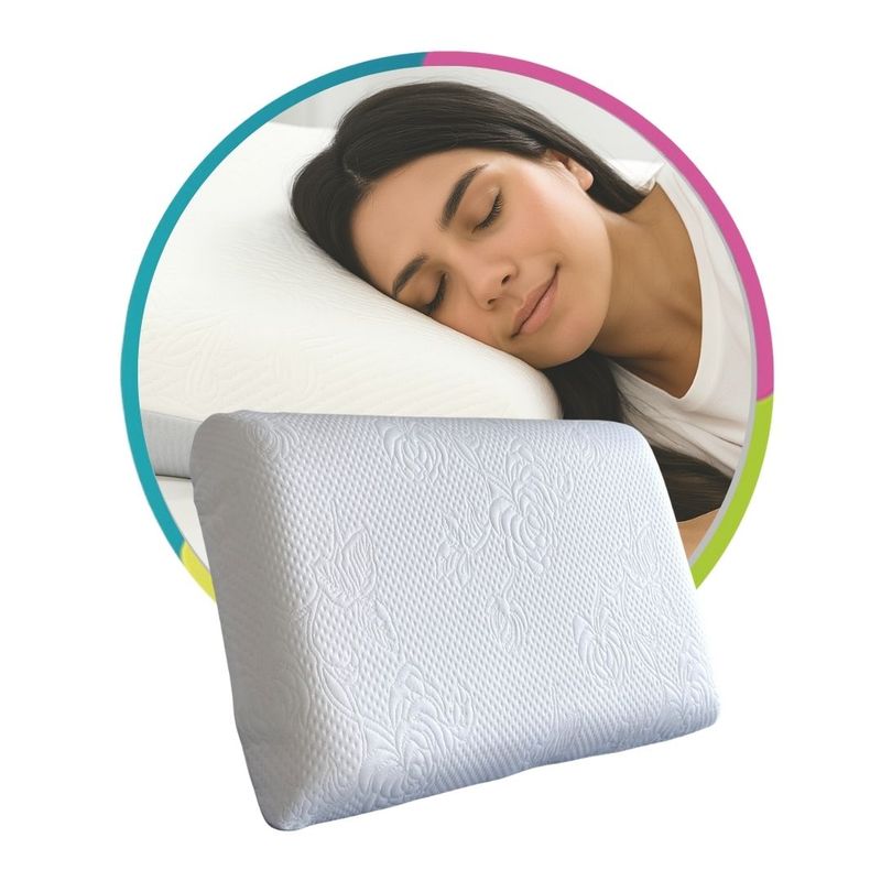HOGARETO - Almohada Ortopedica Plana Memory Foam