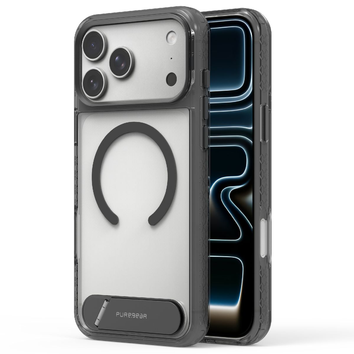 PURE GEAR - Estuche para iPhone 17 Pro Puregear SlimShell Plus Kik Clear-Negro
