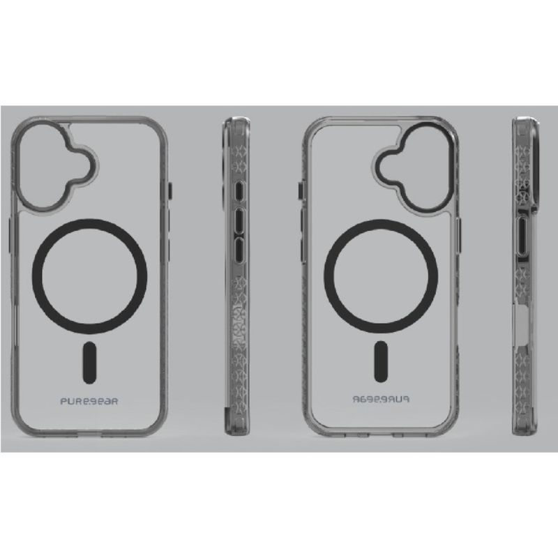 PURE GEAR - Estuche para iPhone 17 Puregear SlimShell Plus Clear-Negro