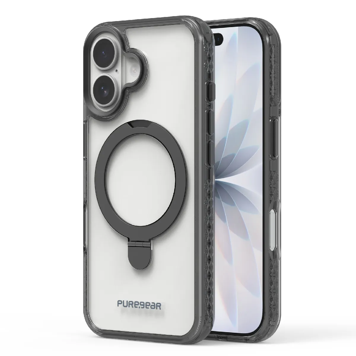 PURE GEAR - Estuche para iPhone 17 Puregear SlimShell Plus Kik Clear-Negro