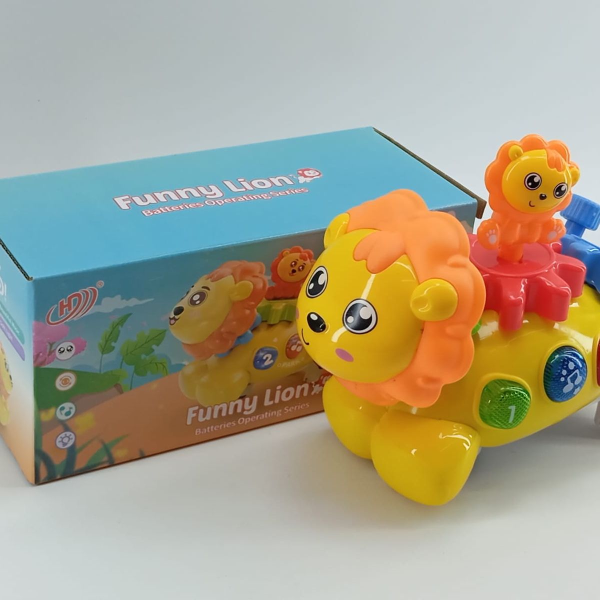 JUGUETERIA EXPRESS - Juguete Didactico Carro Leon Engranajes Luces Y Sonido bebes