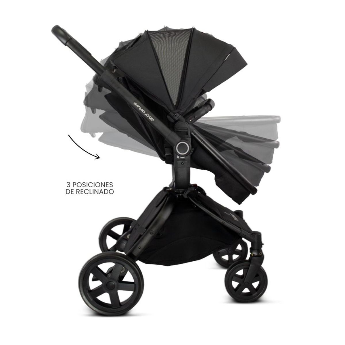 BEBESIT - Coche Moises Bebe Travel System 360 Negro Premium Bebesit