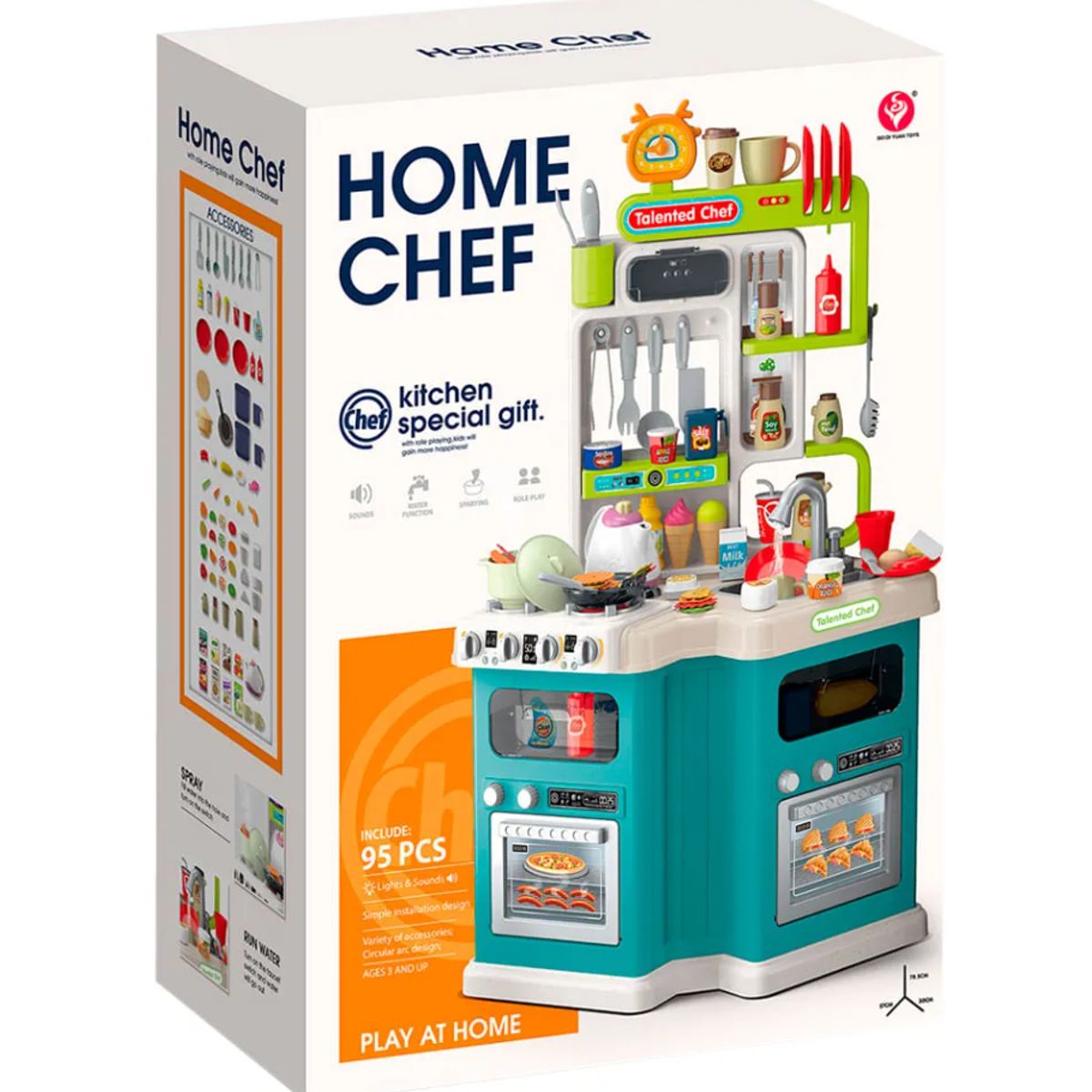 JUGUETERIA EXPRESS - Cocina Infantil Con Agua, Luz, Sonido, Vapor 113 Accesorios niños