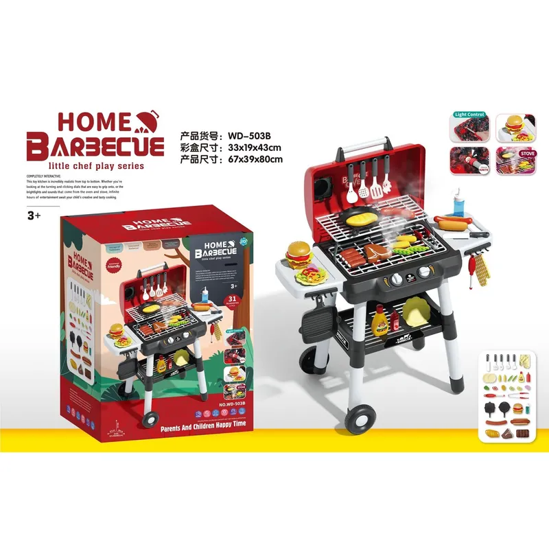 JUGUETERIA EXPRESS - Cocina Parrilla Bbq Infantil Para Niños Con Luz Y Sonidos