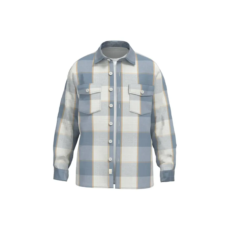 KOAJ - KOAJ Sobrecamisa oversize unicolor a cuadros con doble bolsi Hombre