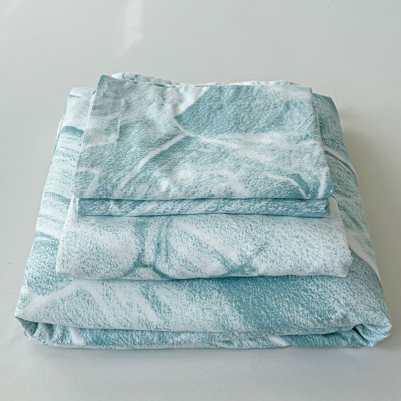 STANZIA HOME - Juego de Sabana Marmol Aqua - Cama Doble - 140