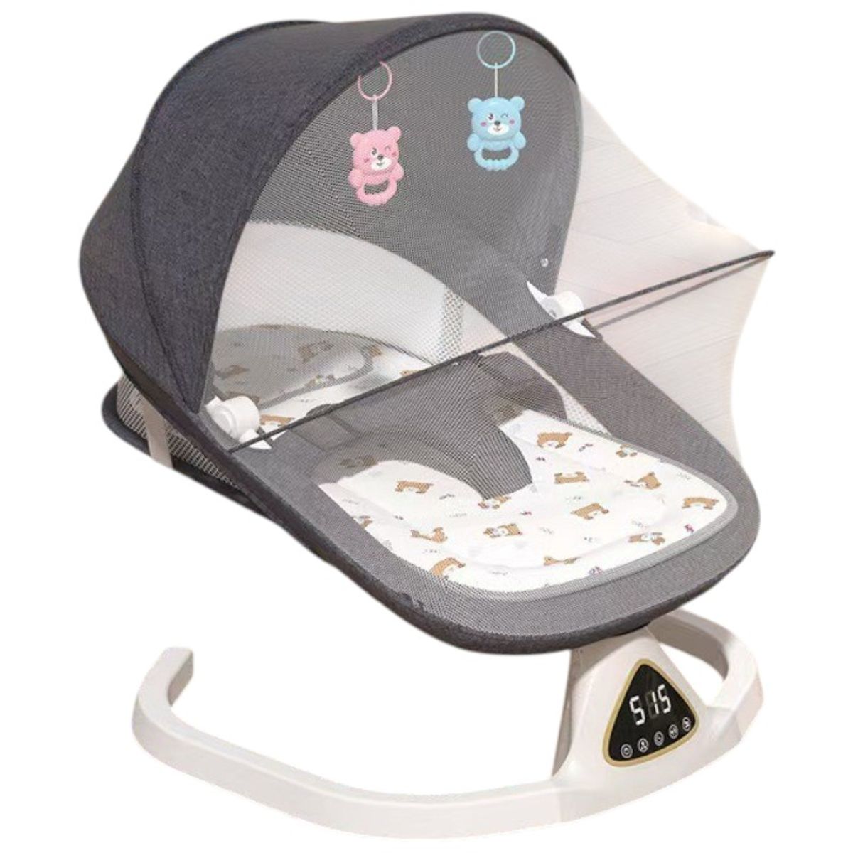 KIDSHOP - Silla Mecedora Eletrica Comedor Movimiento Lateral W5250 Gris
