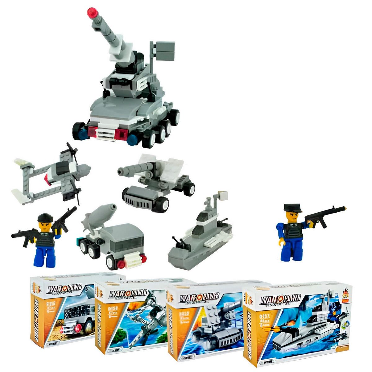 GENERICO - Vehiculos Militares Tanque Avion Barco Camion Figura Armable