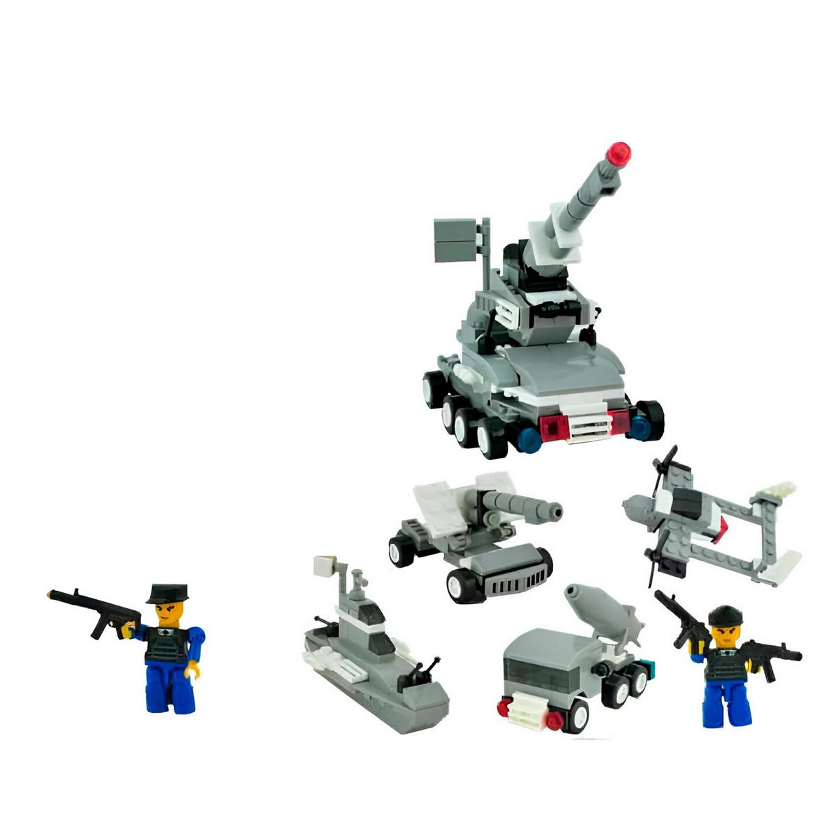 GENERICO - Vehiculos Militares Tanque Avion Barco Camion Figura Armable