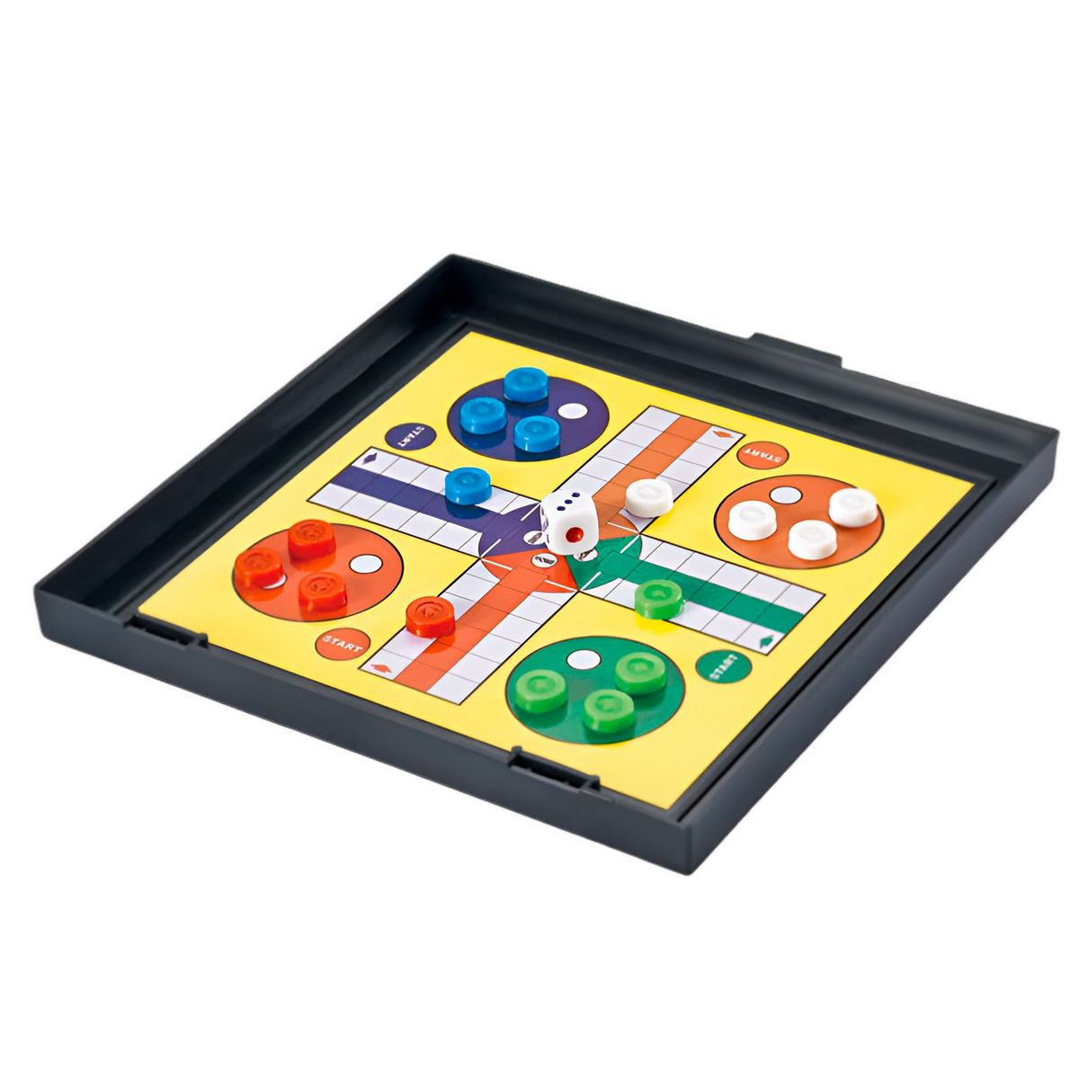 GENERICO - Juego De Mesa 3 En 1 Ajedrez, Escalera, Parchis Portatil