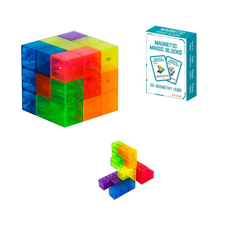 GENERICO - Cubo Magnetico Multicolor Juguete Interactivo Con Cartas