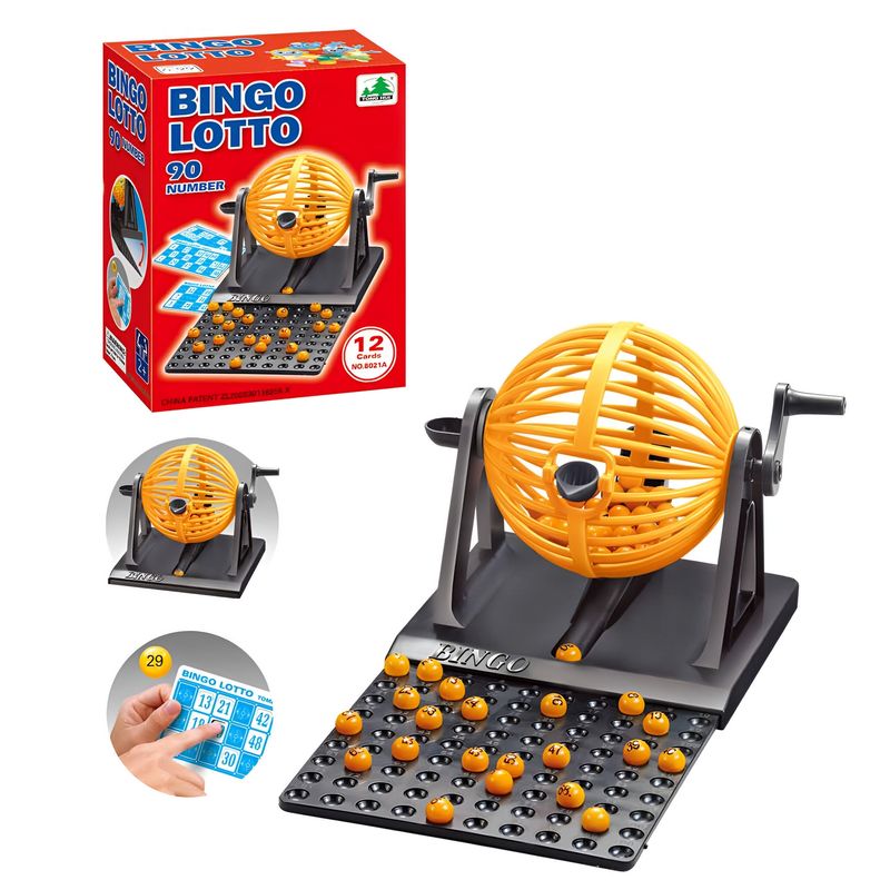GENERICO - Bingo Lotto Juego De Mesa Interactivo + Balotera+ 90 Balotas