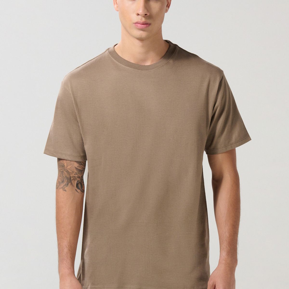 KOAJ - KOAJ Camiseta en algodón manga corta unicolor cuello redondo Hombre